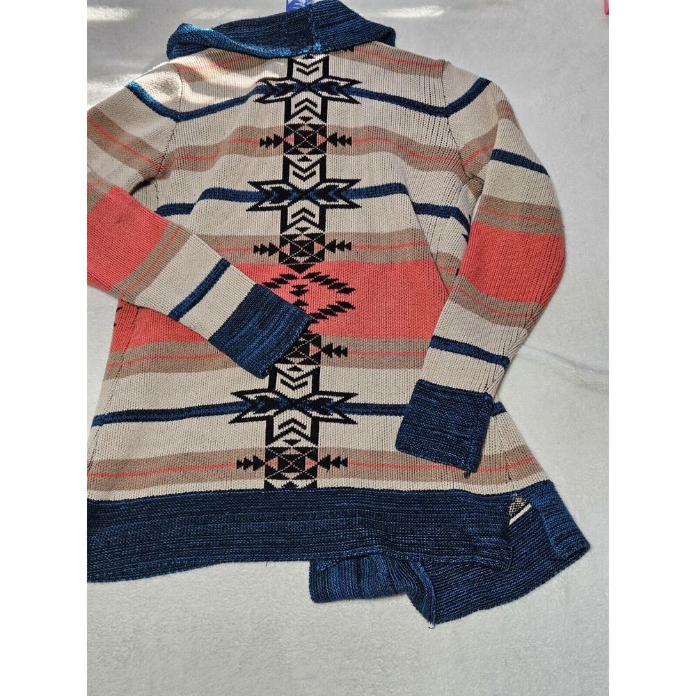 Belldini Womens Southwest Striped Cardigan Open Sweater Multicolor Small - Picture 10 of 10